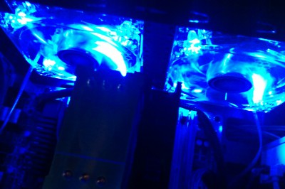 Ventilateur bleu