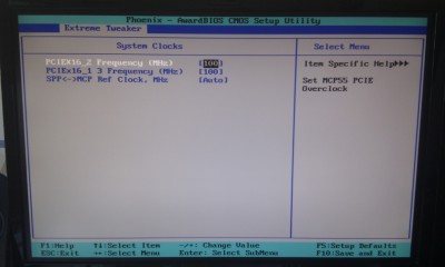 system clock (PCIE)